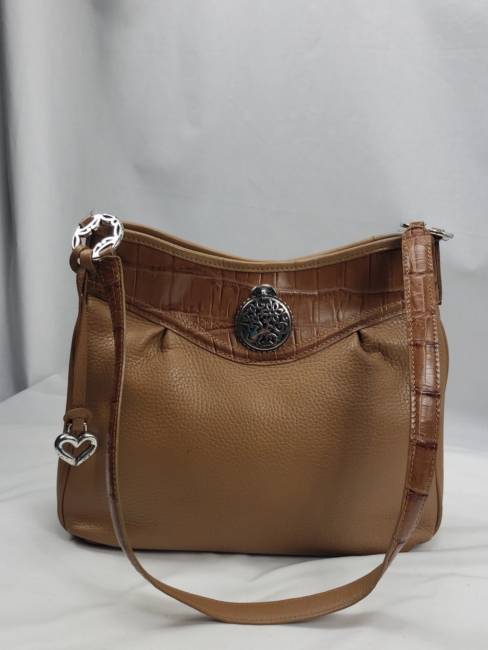 Vintage Brighton Pebbled Leather Shoulder Bag Purse